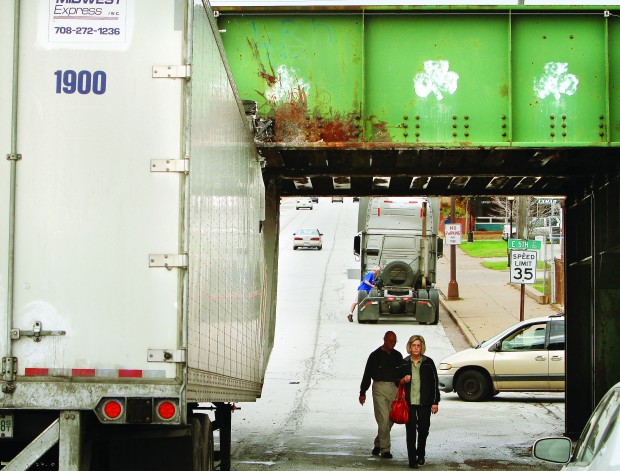 TRUCK EATING BRIDGE